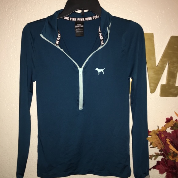 PINK Victoria's Secret Sweaters - Deep blue half zip